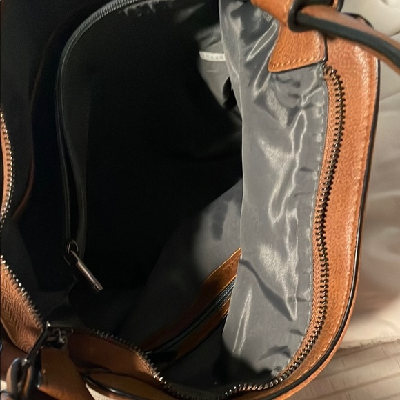 Classic Brown Leather Realer Hobo Shoulder Bag Boho - Picture 6 of 7